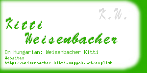 kitti weisenbacher business card